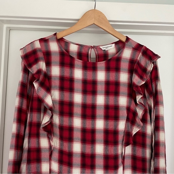 Beachlunchlounge Ruffle Plaid Top XL - Picture 3 of 6